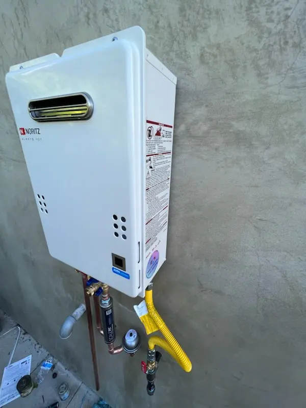 Tankless water heater installation for Kings Retreat homes